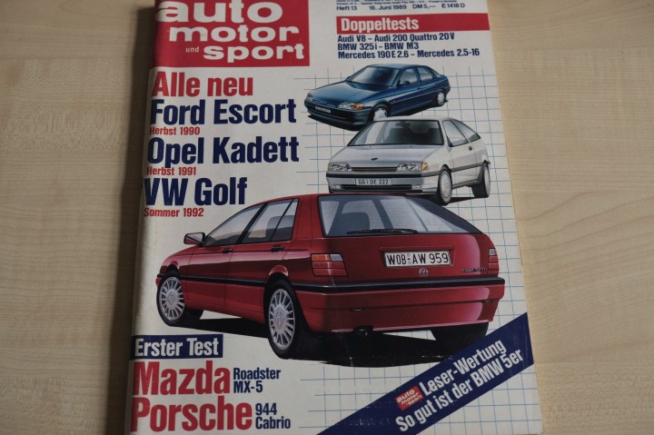 Deckblatt Auto Motor und Sport (13/1989)